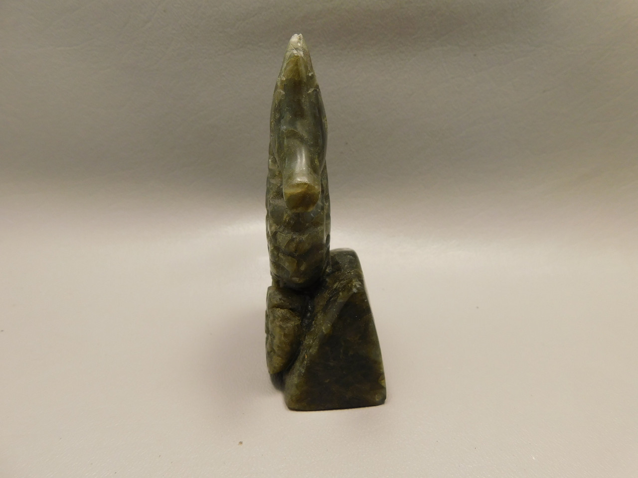 Seahorse Figurine Labradorite Gemstone Animal 3.85 inch Carving #O217