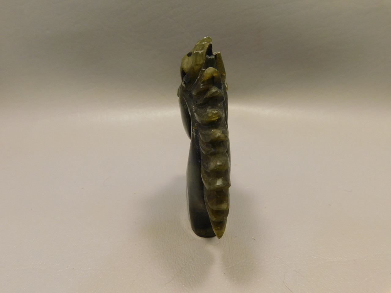Horse Head Figurine Labradorite Stone Animal 3 inch Carving #O222