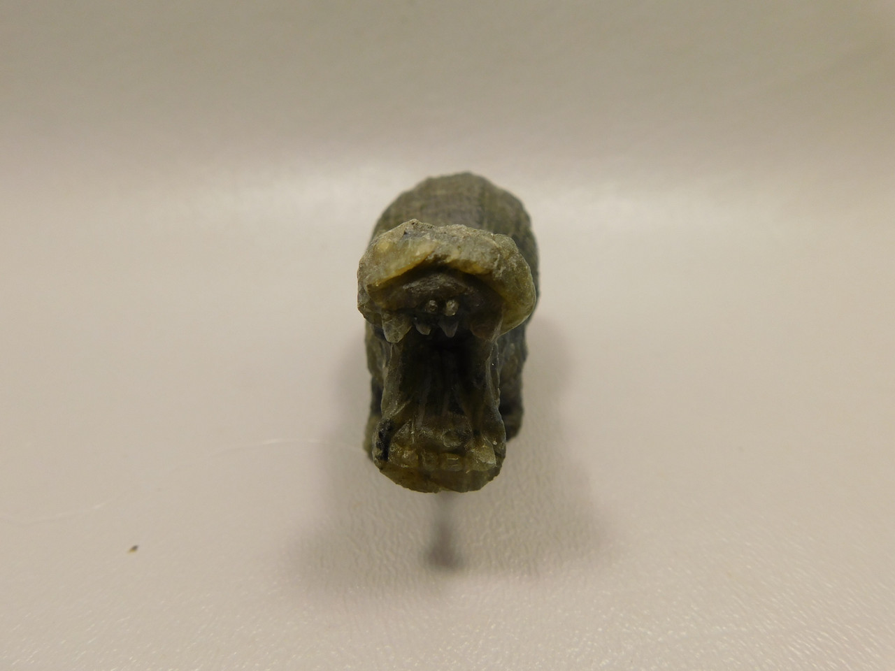 Hippopotamus Figurine Labradorite Carved 2.6 inch Stone Animal #O295