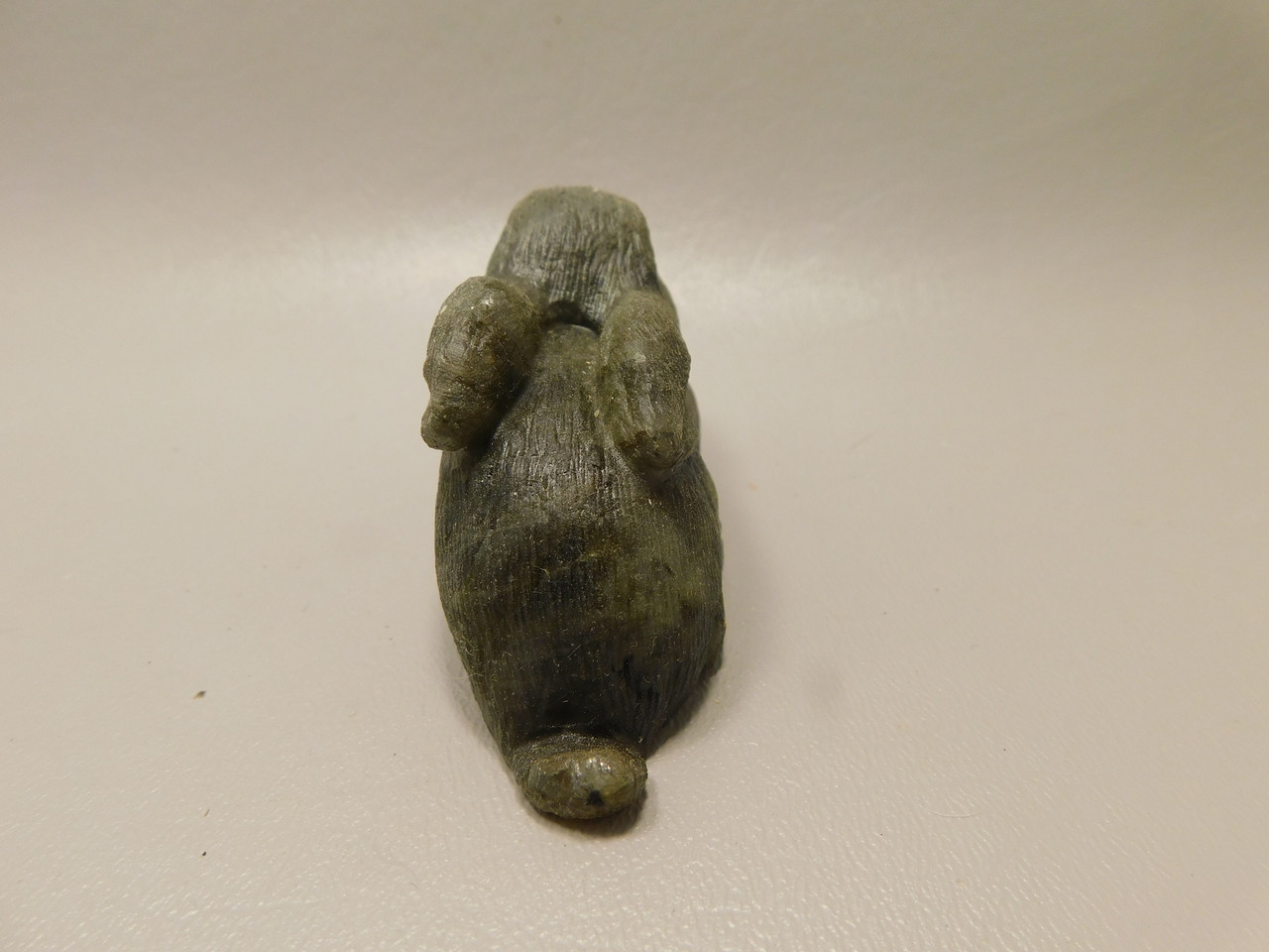 Rabbit Labradorite 3.2 inch Easter Bunny Animal Carving #O364