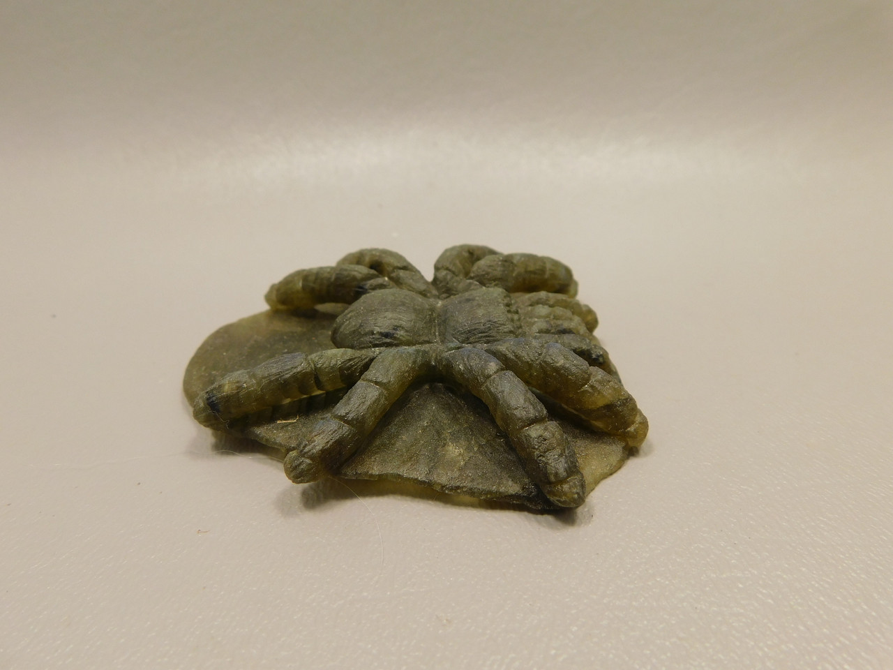 Spider Tarantula Figurine Labradorite Gemstone 2.8 inch Carving #O221