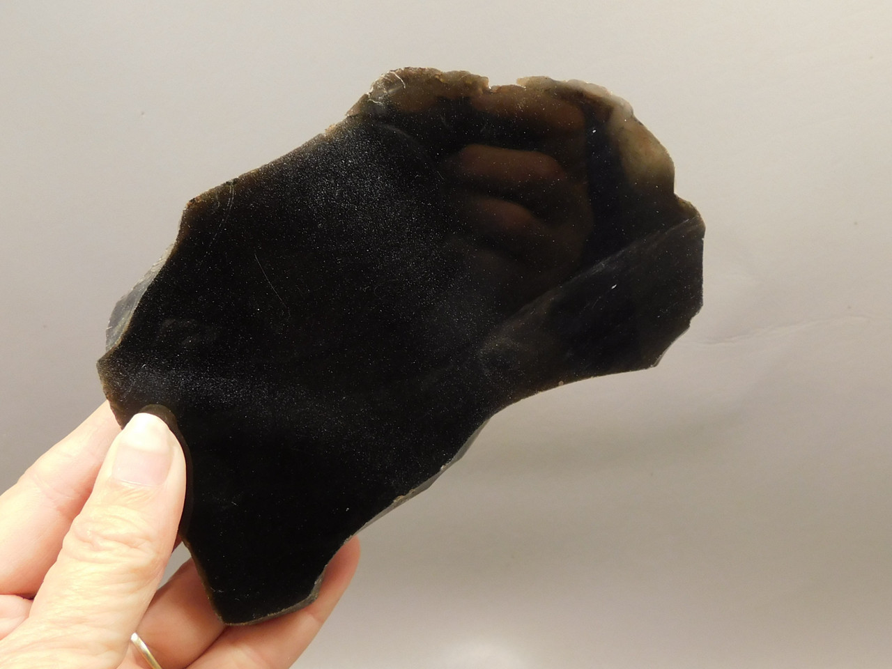 Platinum Obsidian Polished Stone Slab 5.2 inch Davis Creek #O3