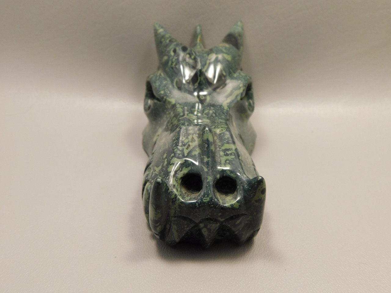Dragon Head Kabamba Jasper Hand-Carved Fantasy Stone Carving #O410