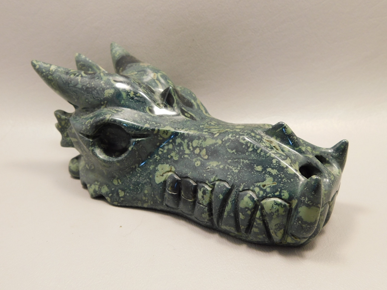 Dragon Head Kabamba Jasper Hand-Carved Fantasy Stone Carving #O410