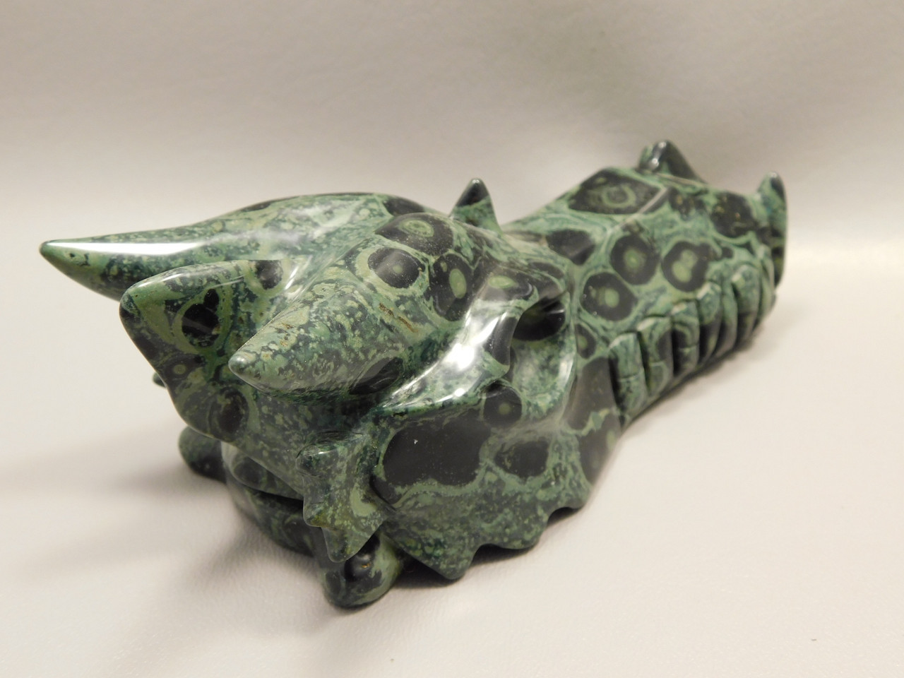 Dragon Head Kabamba Jasper Hand-Carved Fantasy Stone Carving #O136