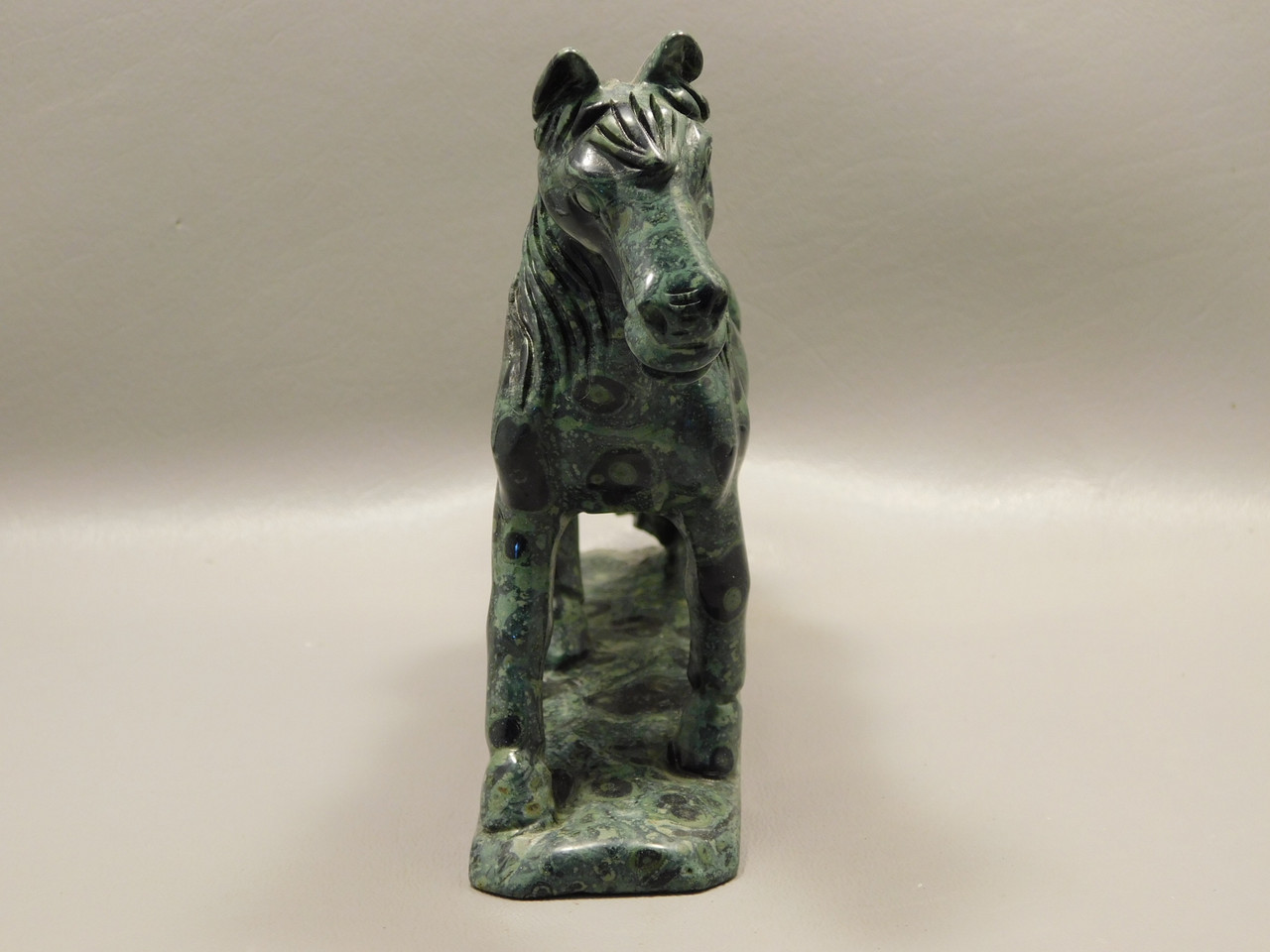 Horse Figurine Kabamba Jasper 6.5 inch Gemstone Animal Carving #O321