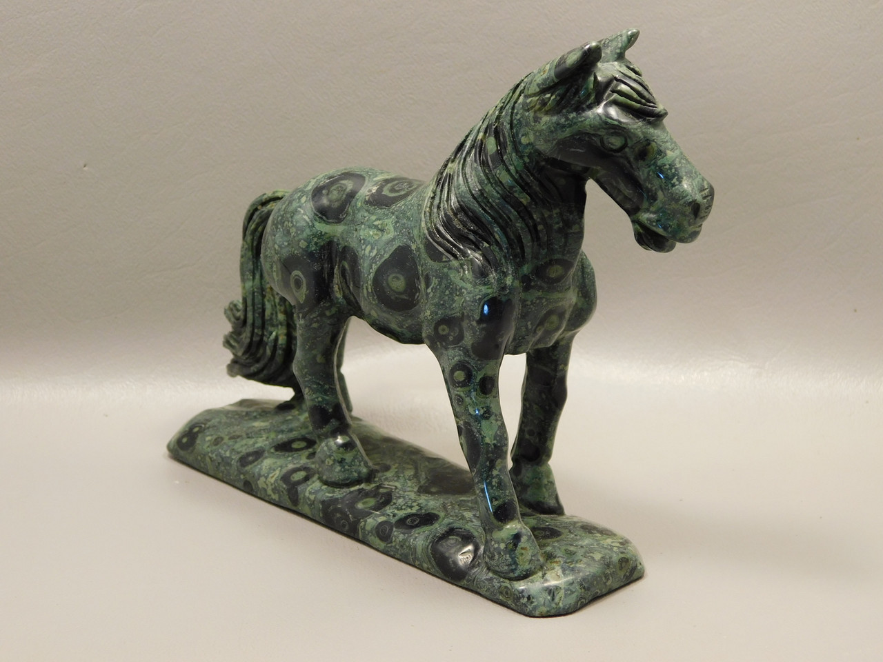 Horse Figurine Kabamba Jasper 6.5 inch Gemstone Animal Carving #O321