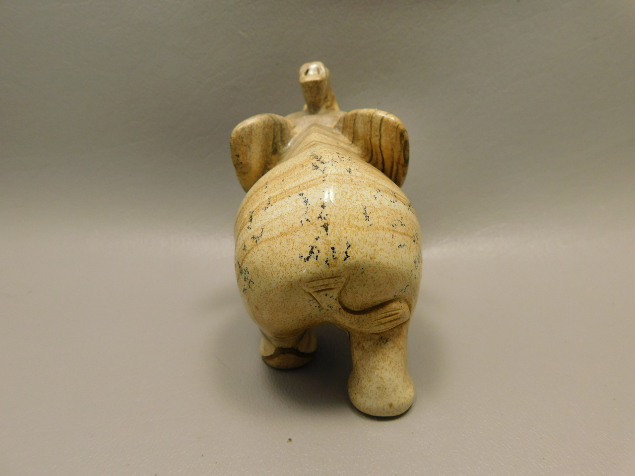 Elephant Figurine 4 inch Kalahari Jasper Animal Carving #O285