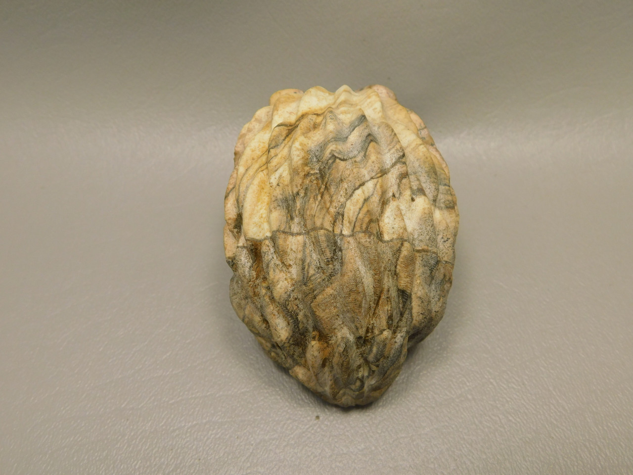 Hedgehog Figurine Stone Animal Carving Kalahari Jasper 3.15 inch #O287
