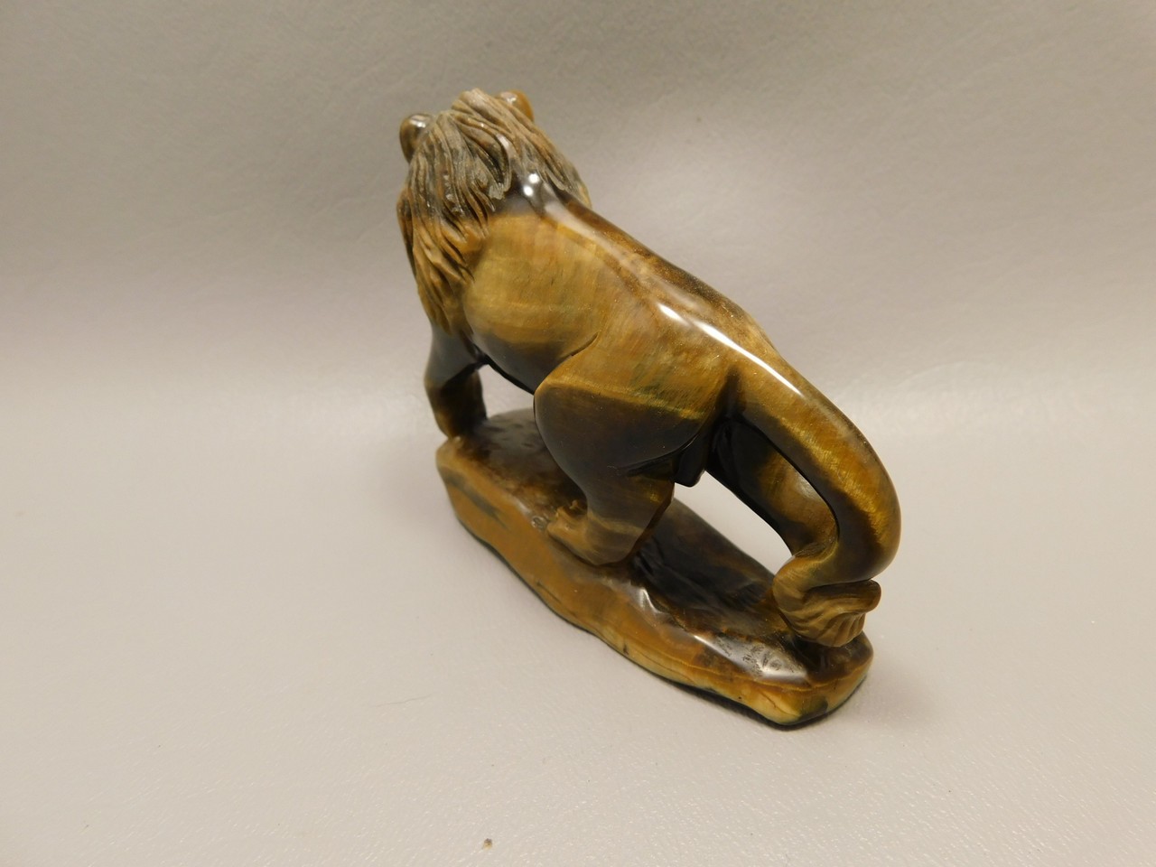 Lion Figurine Carving Kalahari Jasper 3.8 Inch Stone Animal #O347
