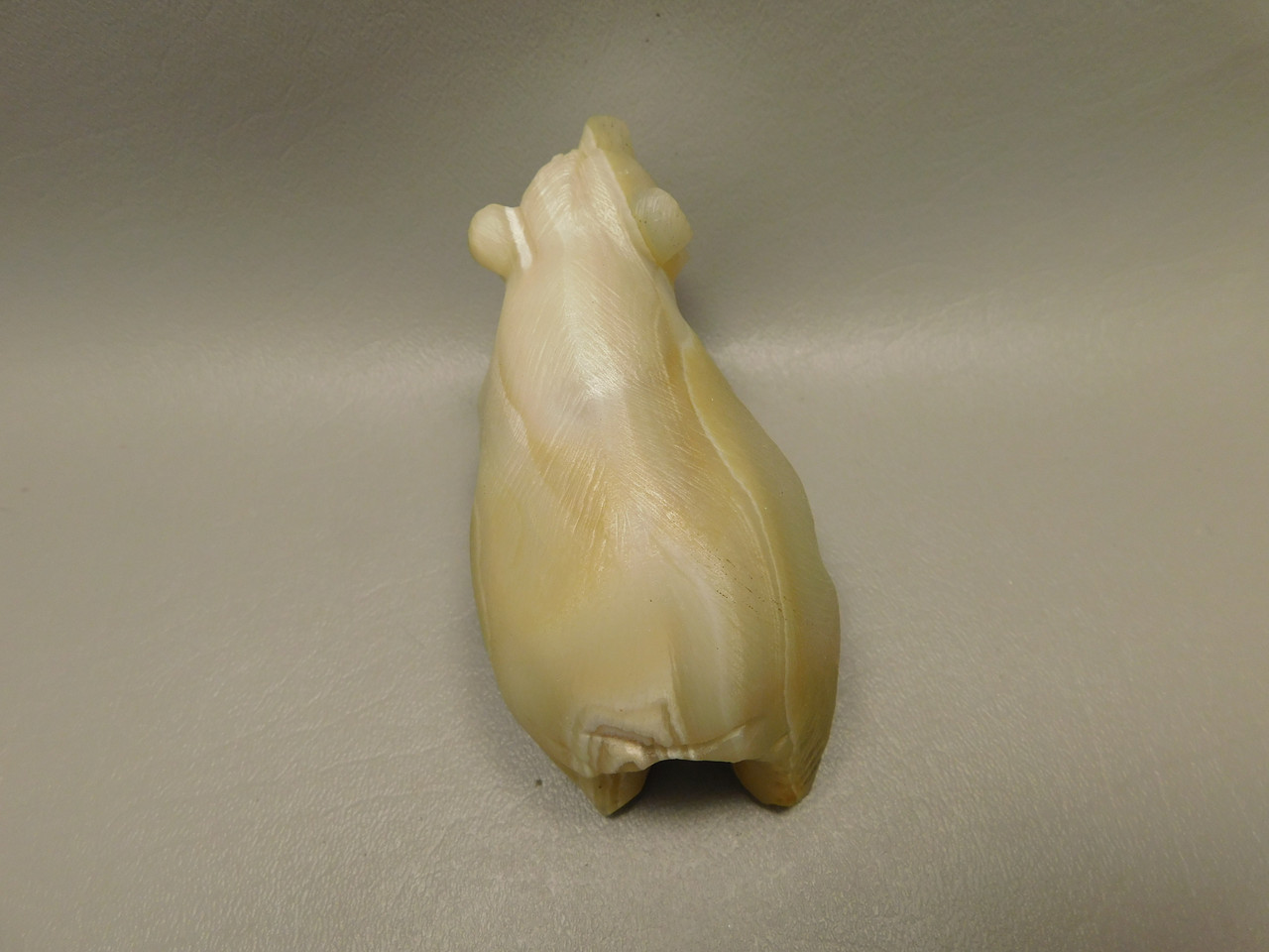 Bear Figurine Stone Animal Carving Agate 4.25 inch #O547