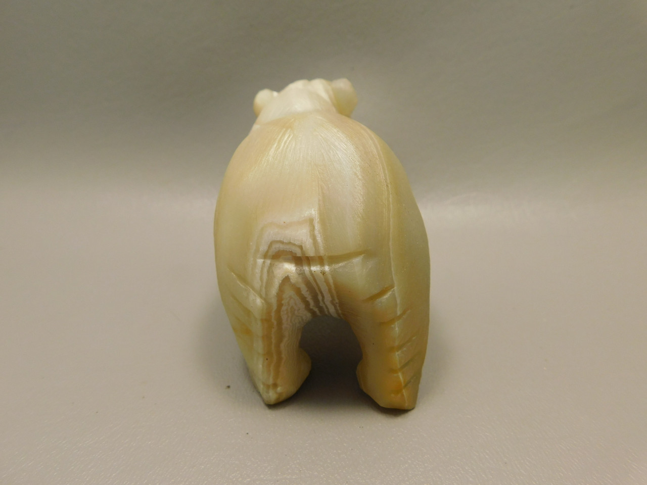 Bear Figurine Stone Animal Carving Agate 4.25 inch #O547