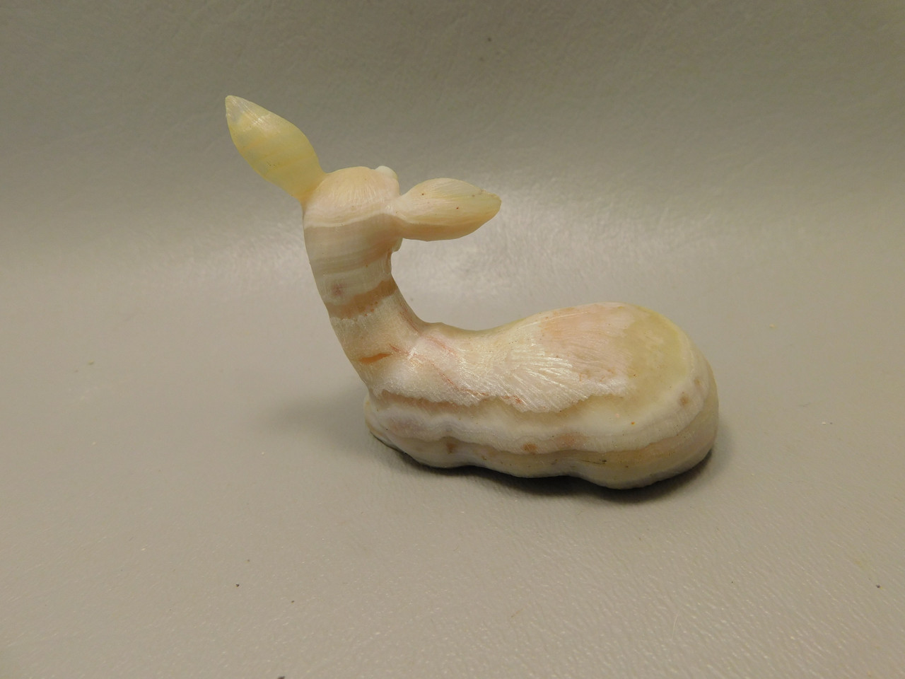 Deer Figurine Agate Gemstone Animal Carving #O170