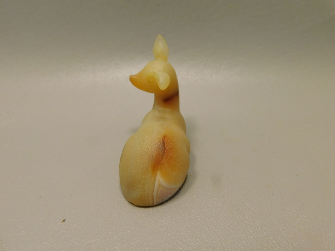 Deer Figurine Agate Gemstone Animal Carving #O168