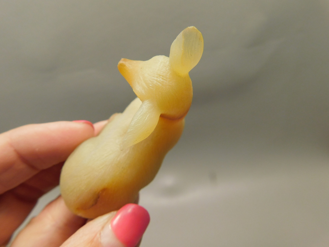 Deer Figurine Agate Gemstone Animal Carving #O168