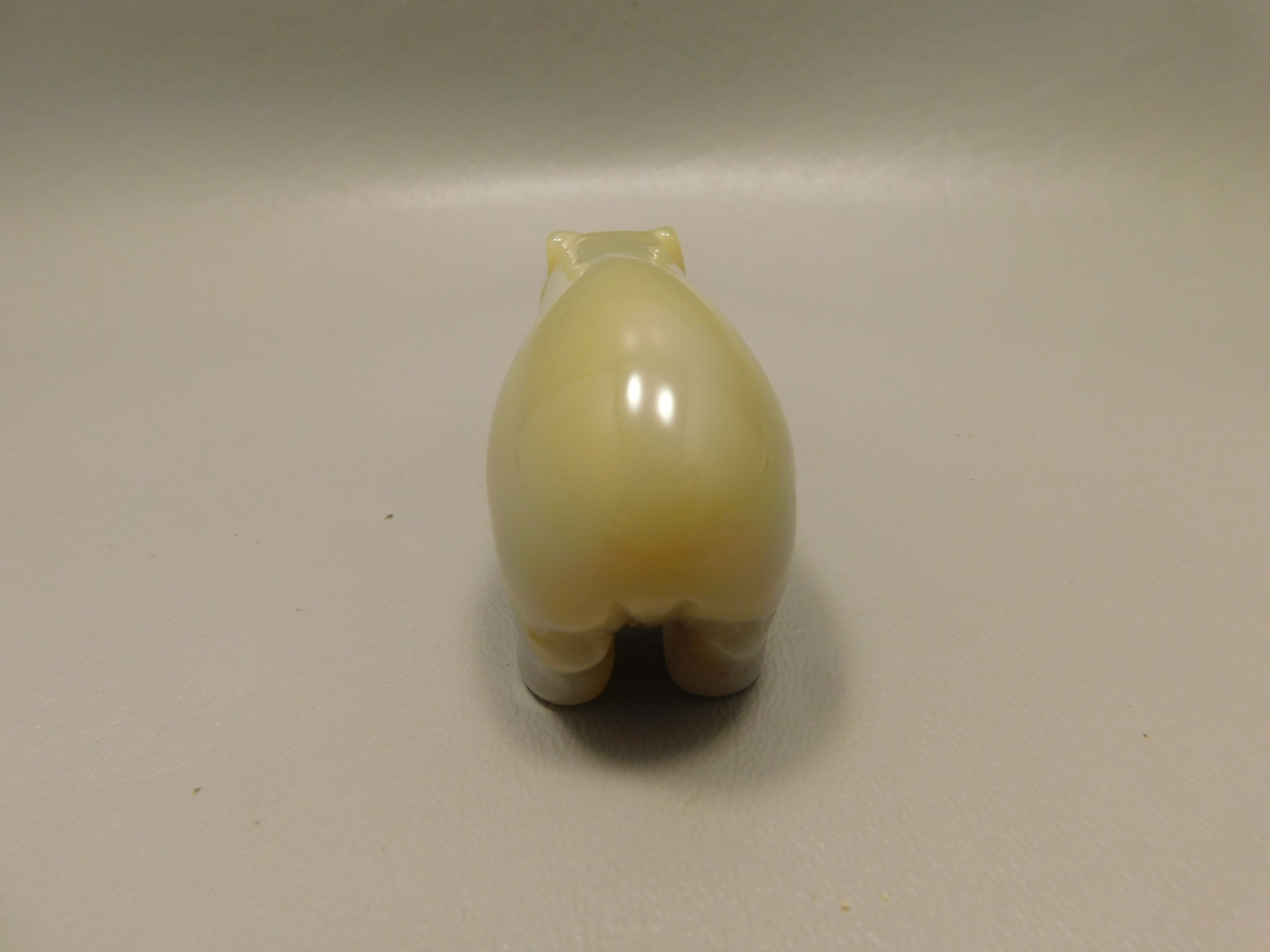 Hippopotamus Figurine Agate 3 inch Gemstone Animal Carving #O509