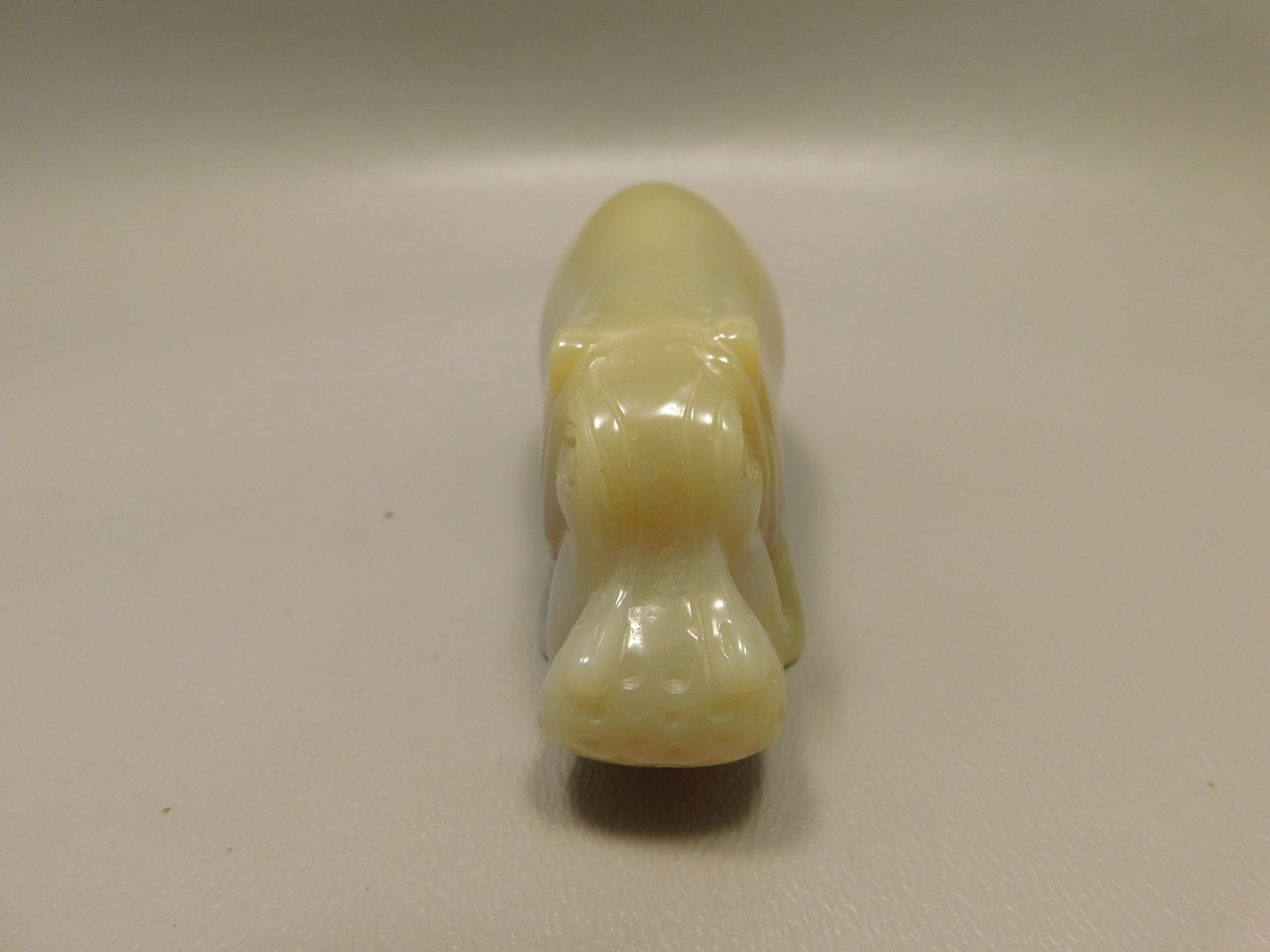 Hippopotamus Figurine Agate 3 inch Gemstone Animal Carving #O509