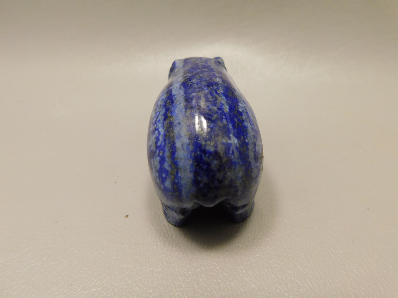 Hippopotamus Figurine Lapis Lazuli 3 inch Animal Carving #O37