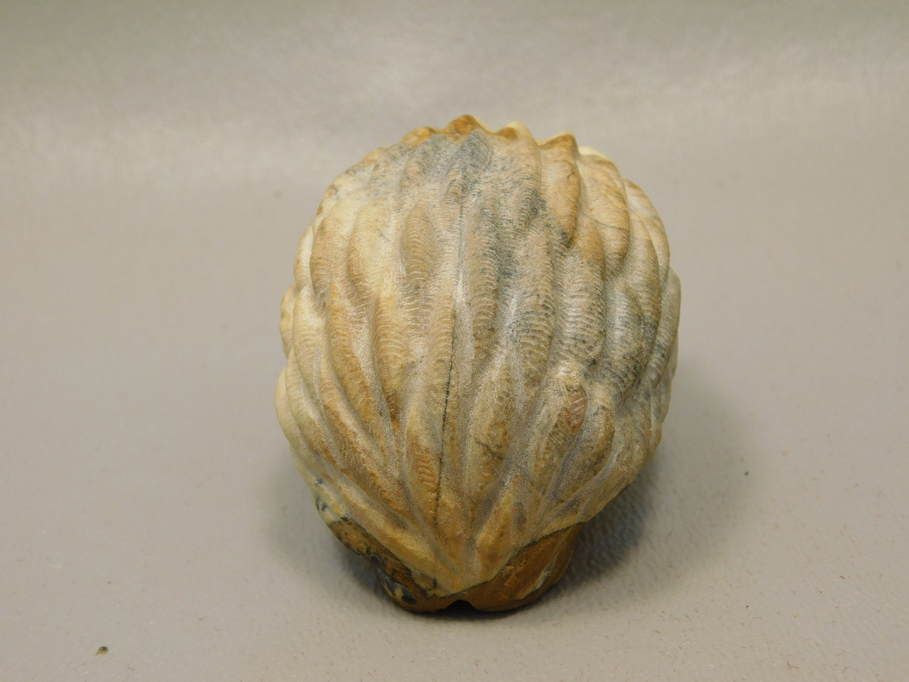 Hedgehog Figurine Stone Animal Carving Kalahari Jasper 2 inch #O3