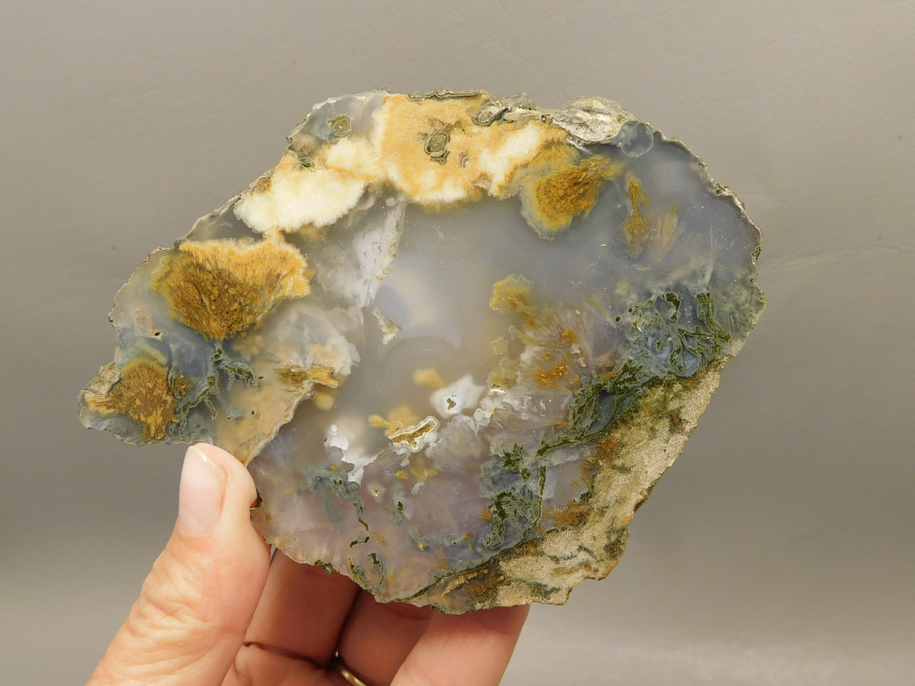 Red Crazy Lace Agate Polished Rock Decorator Stone Mexico #O3