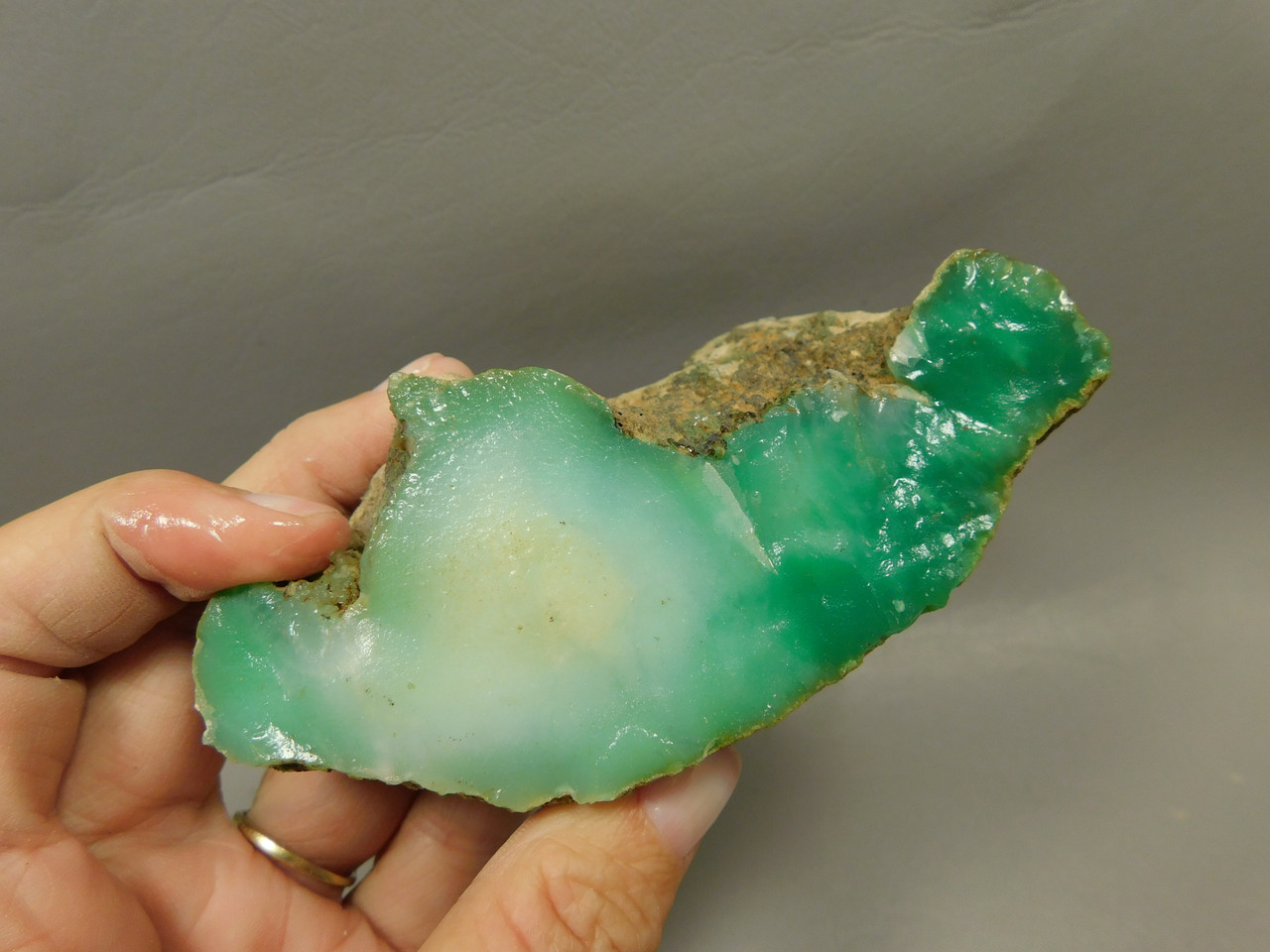 Green Chrysoprase Lapidary Cabbing Rough Rock