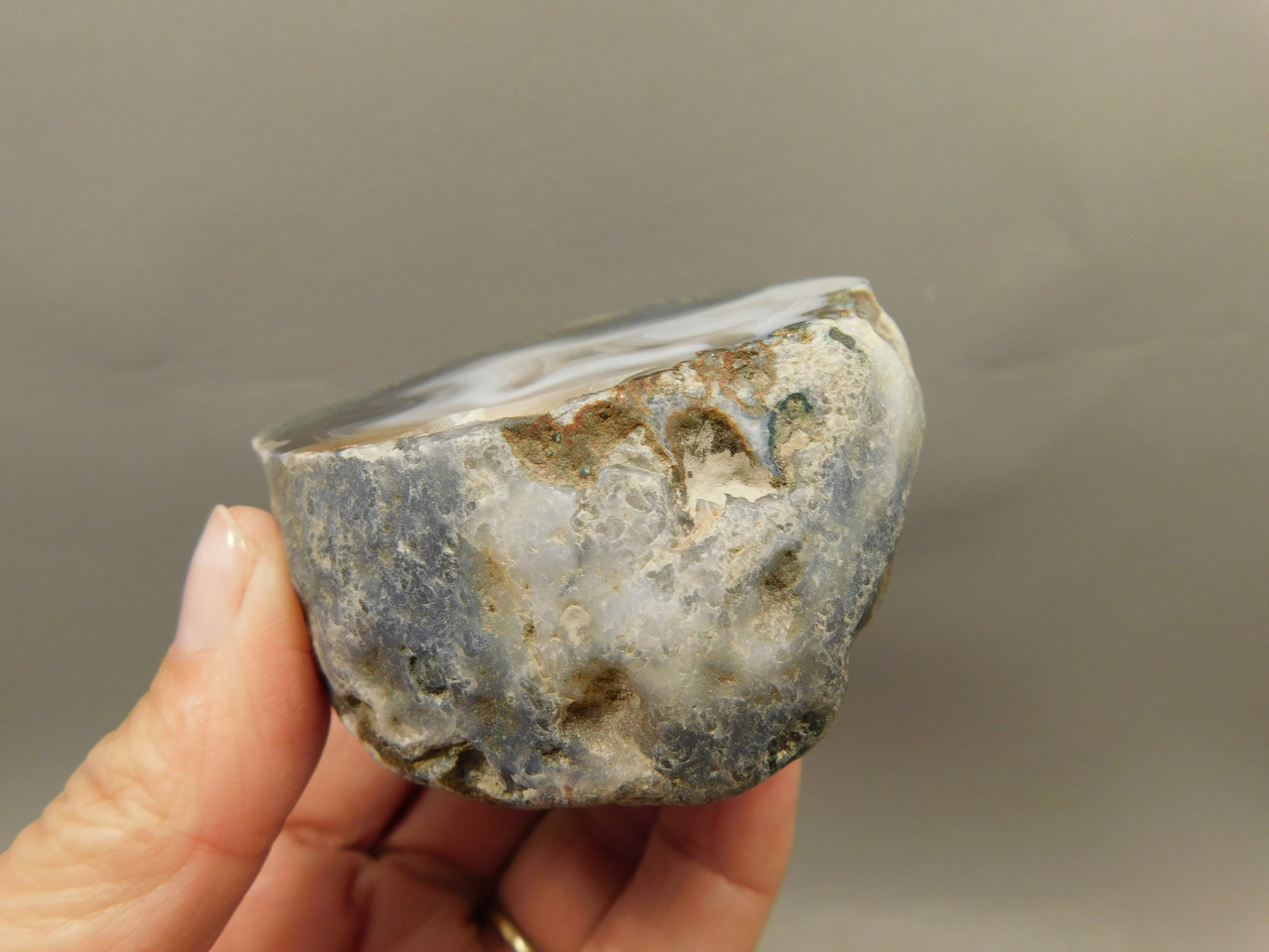 Shadow Agate Polished Stone Botswana Parallax Rock #O12