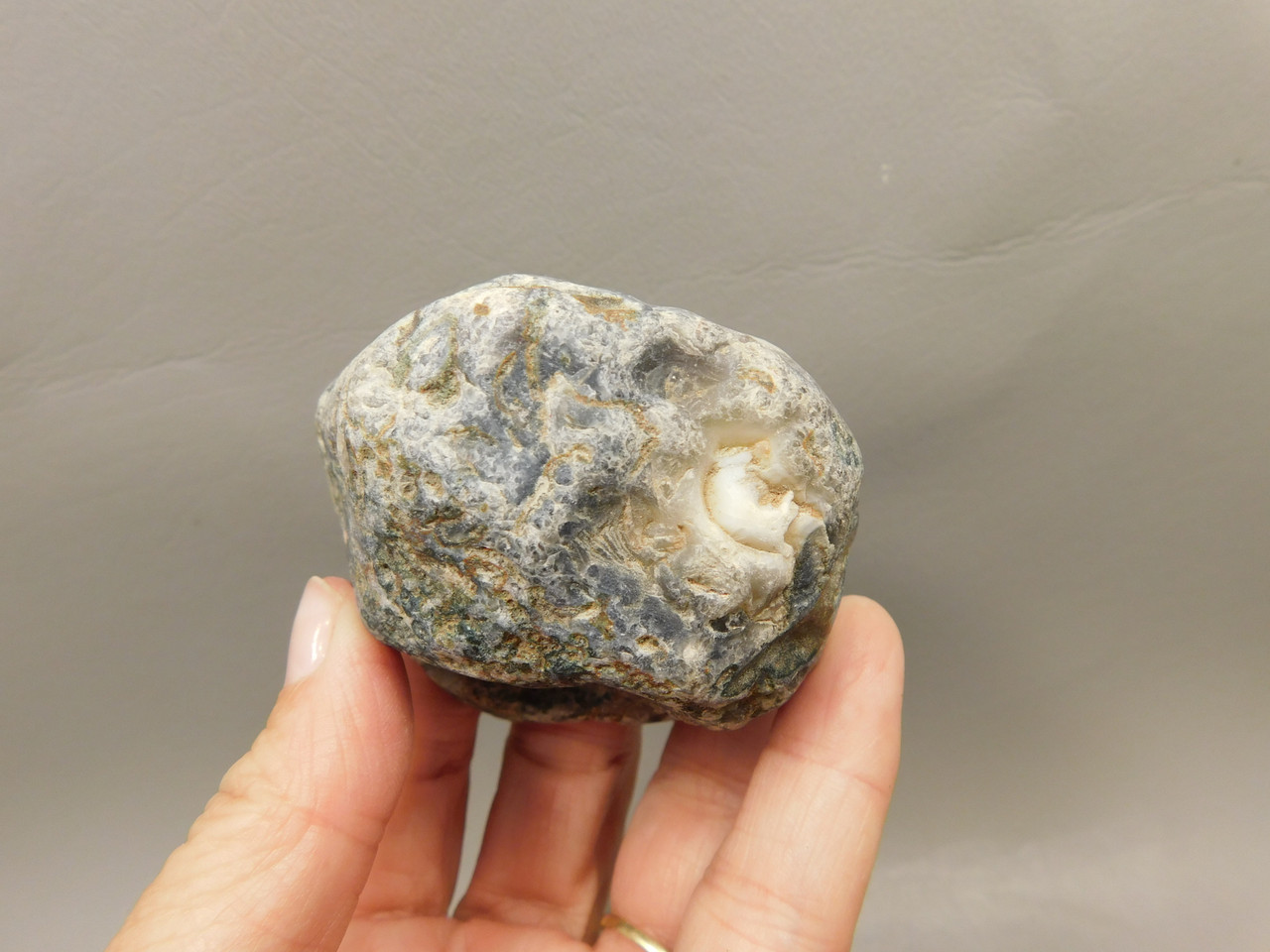 Shadow Agate Polished Stone Botswana Parallax Rock #O12