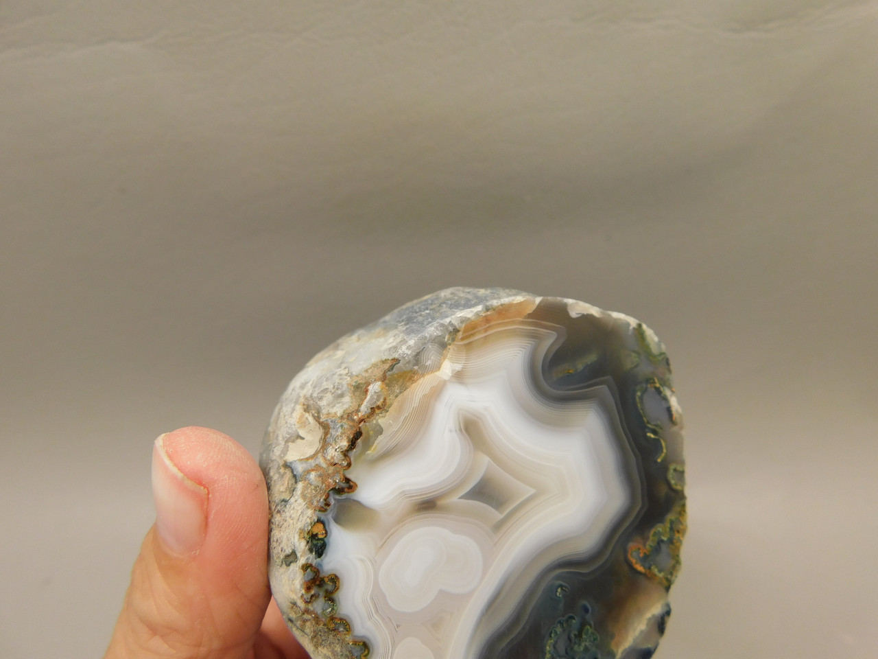 Shadow Agate Polished Stone Botswana Parallax Rock #O12