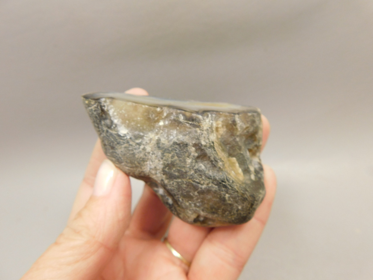 Agate Polished Stone Nodule Collector Rock Mineral #O20