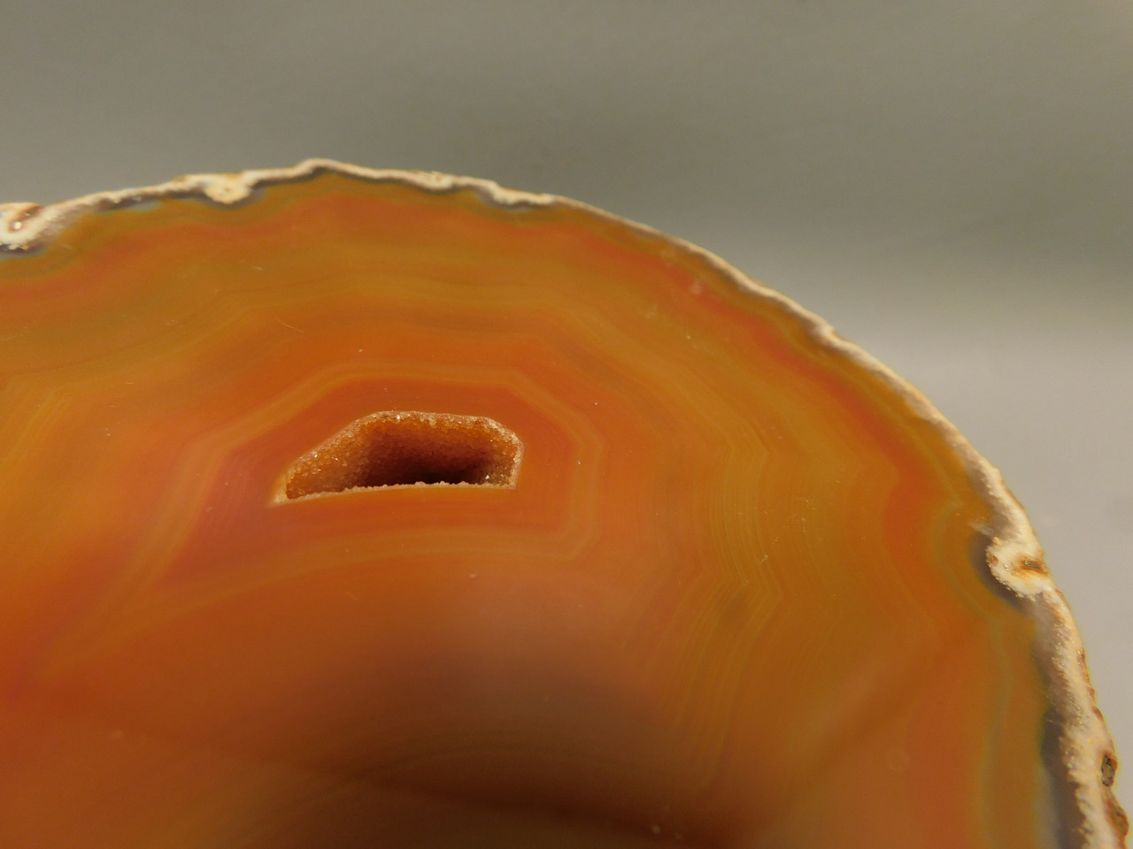 Brazilian Agate Polished Stone Slab Orange Banded Rock #O2