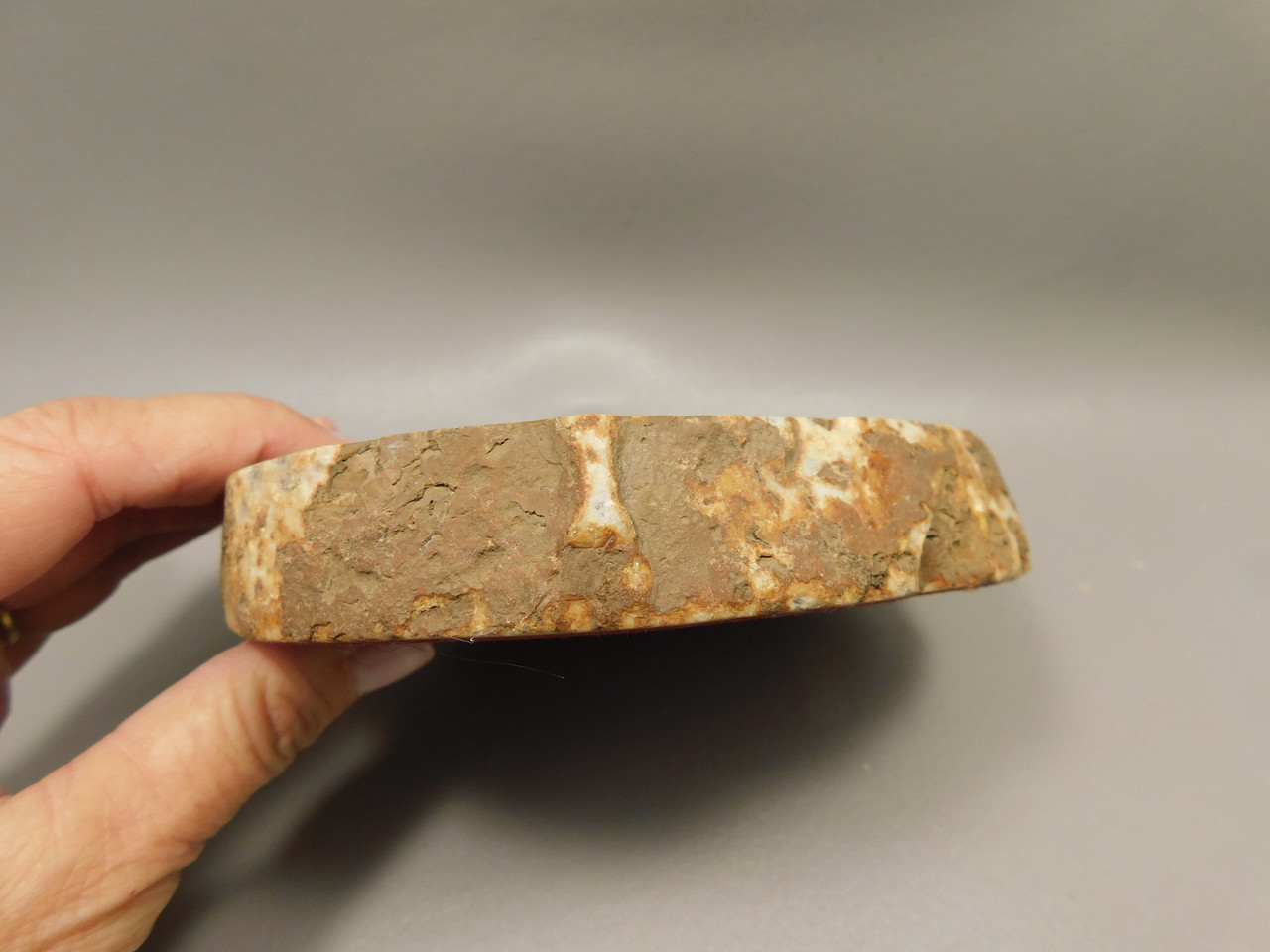 Brazilian Agate Polished Stone Slab Orange Banded Rock #O2