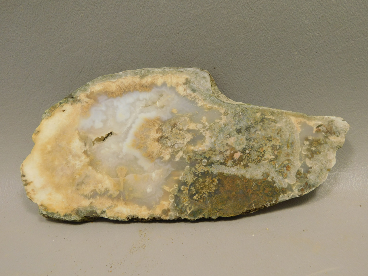 Owls Hole Agate Unpolished Rough Stone Slab Sagenite Death Valley #O1