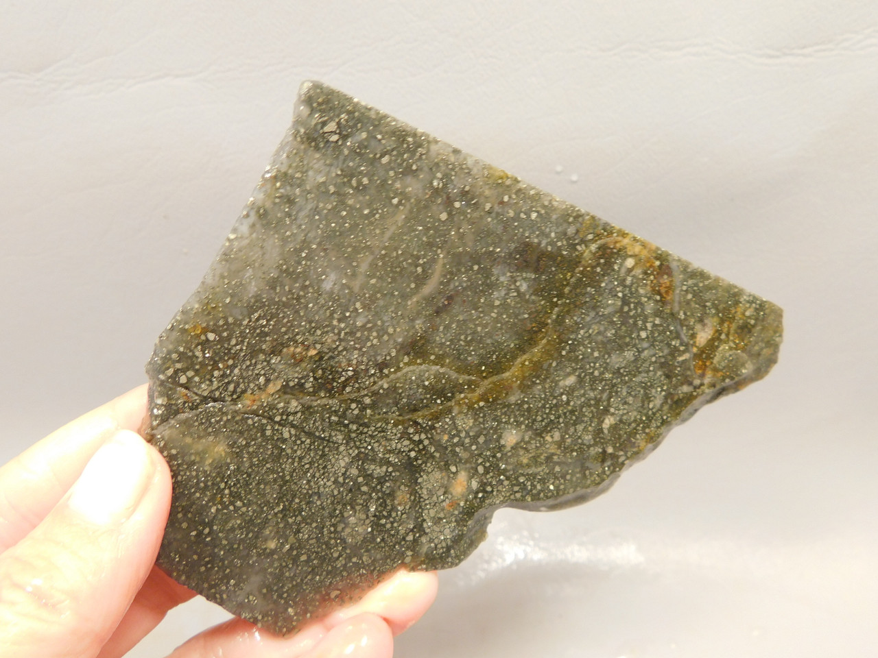 Pyrite in Agate Stone Slab Unpolished Rough Rock #O1