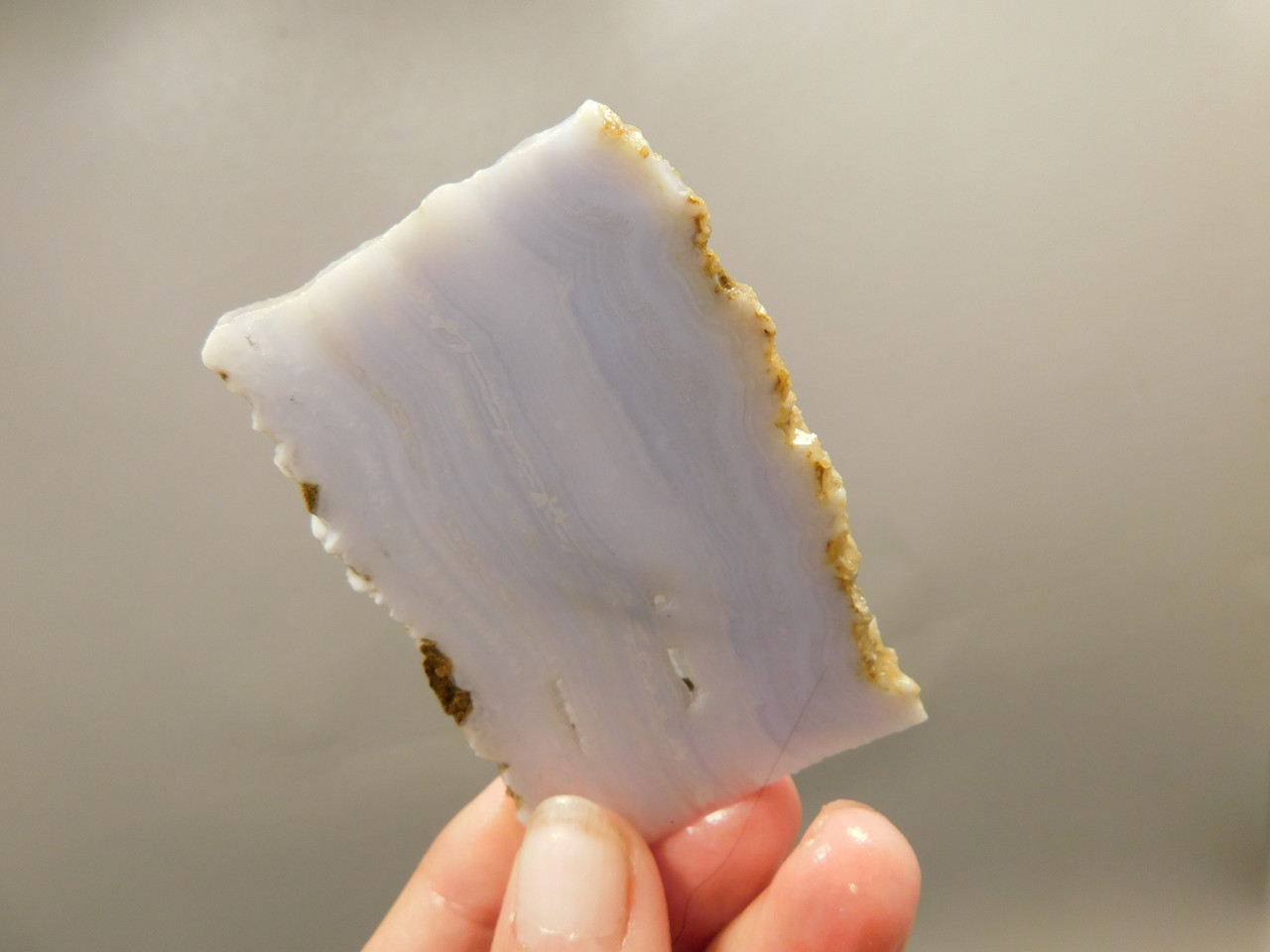 Blue Lace Agate Stone Slab Lapidary Cabbing Rough Rock #O2