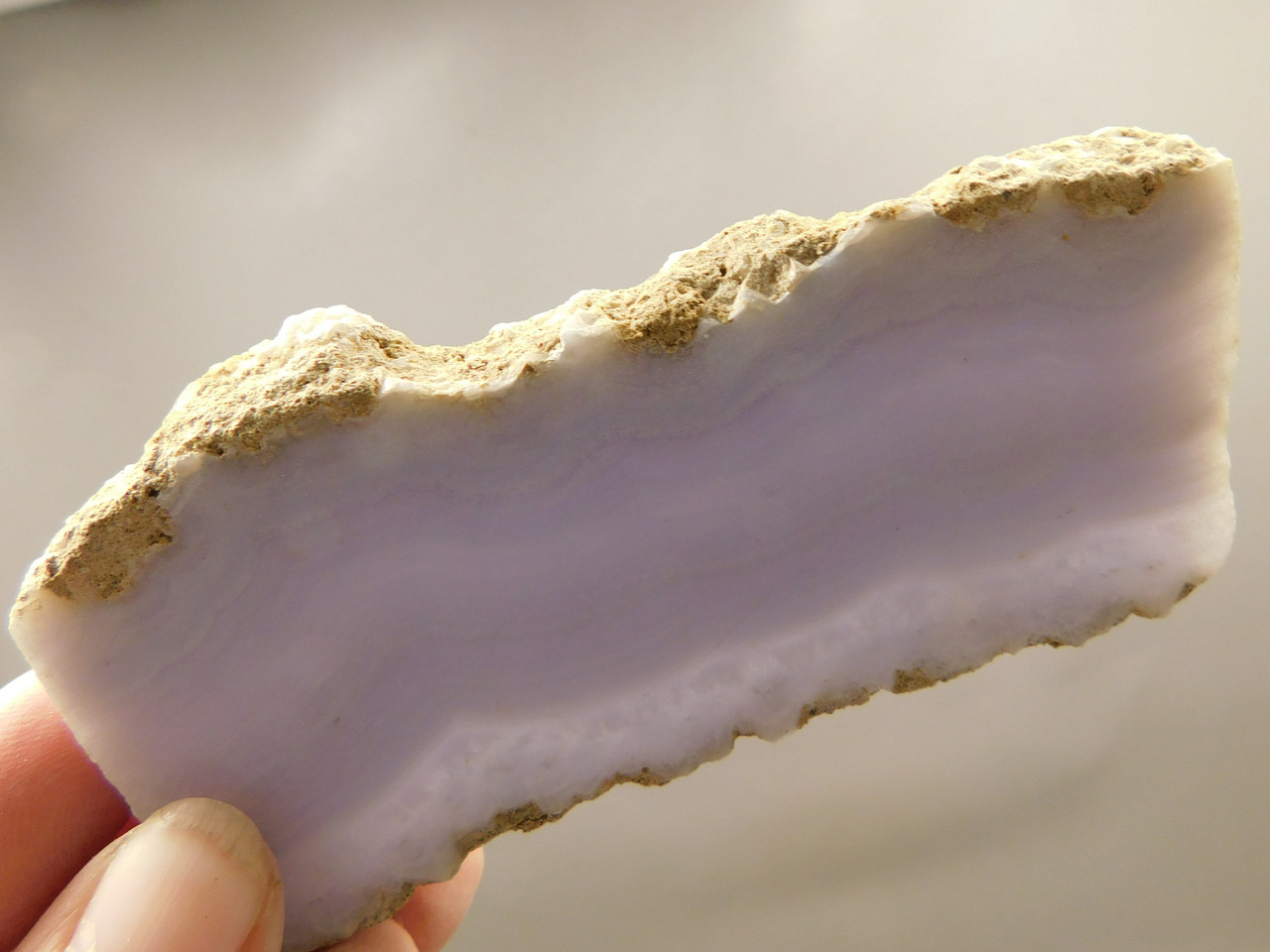 Blue Lace Agate Stone Slab Lapidary Cabbing Rough Rock #O3