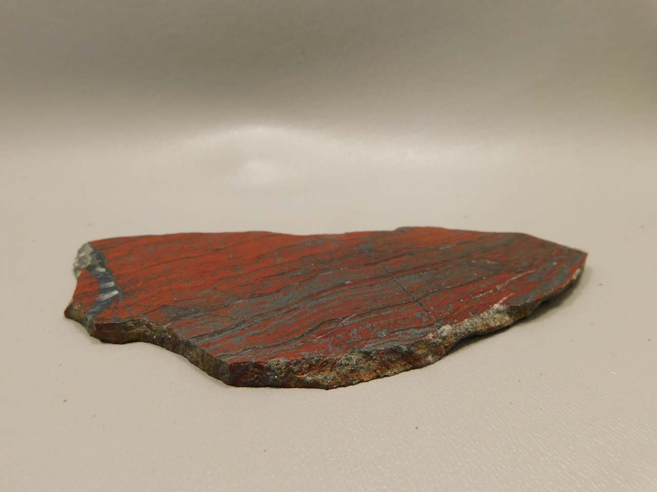 Jaspillite Polished Stone Slab Red Chatoyant Rock Michigan #O11 Jaspillite Polished Stone Slab Red Chatoyant Rock Michigan #O11