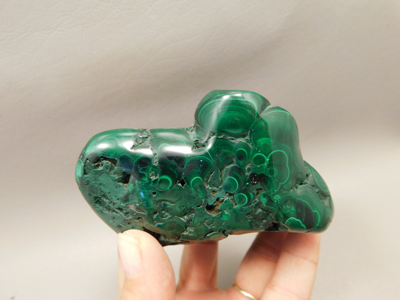 Malachite Polished Rock Green Stone Carving Africa #O10