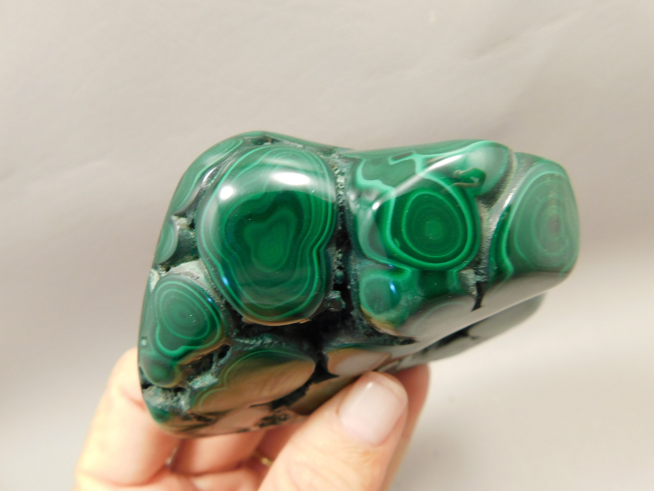 Malachite Polished Rock Green Stone Carving Africa #O10