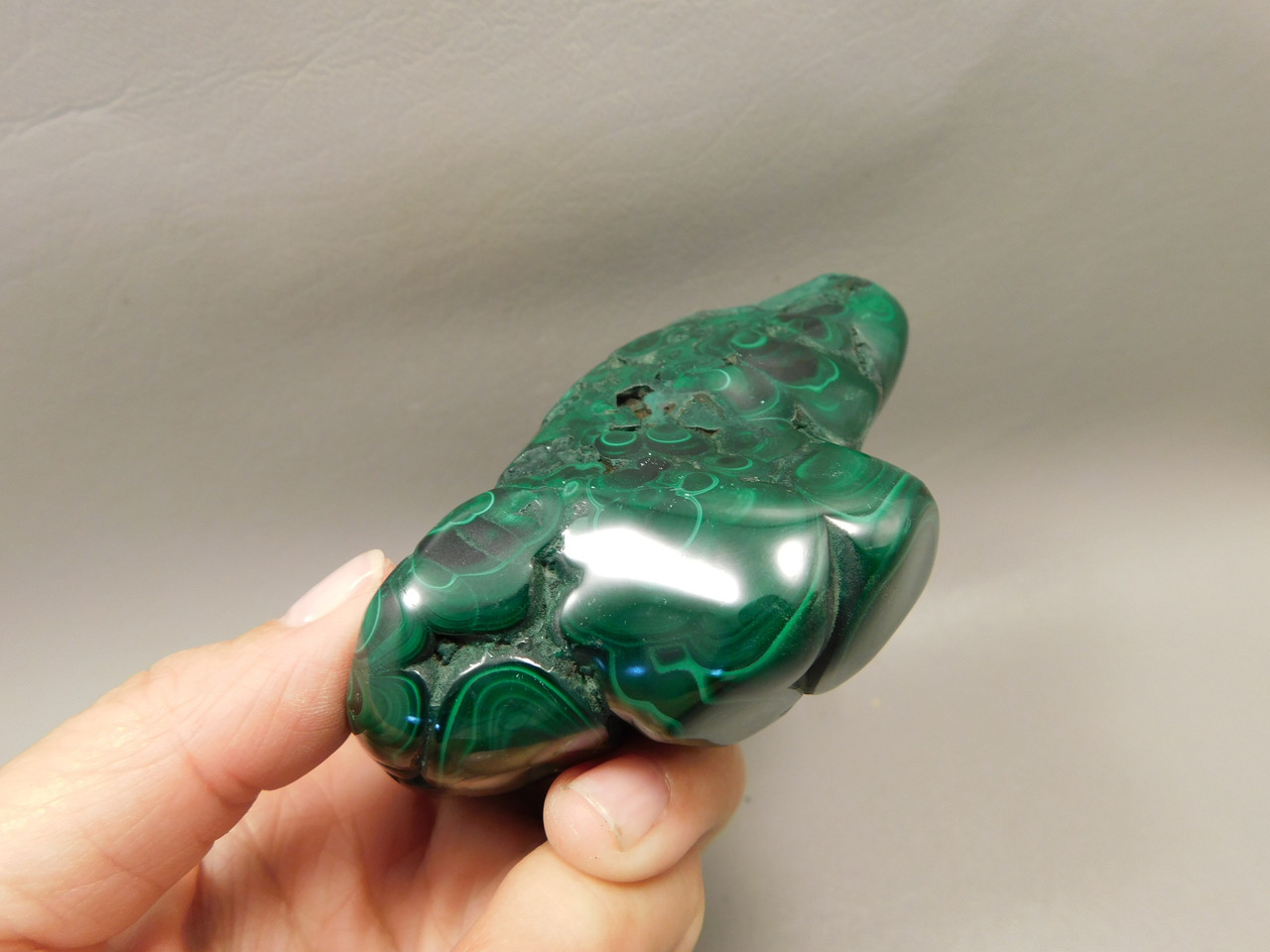 Malachite Polished Rock Green Stone Carving Africa #O10