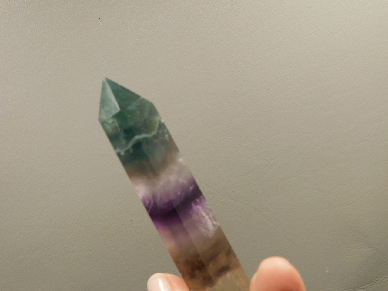 Fluorite Crystal Double Terminated Point 4.2 inch Wand #O10