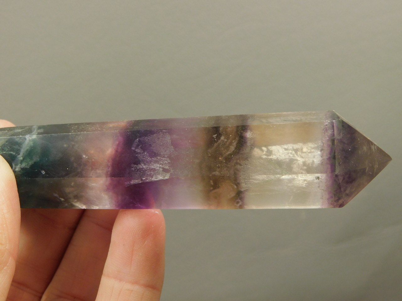 Fluorite Crystal Double Terminated Point 4.2 inch Wand #O10