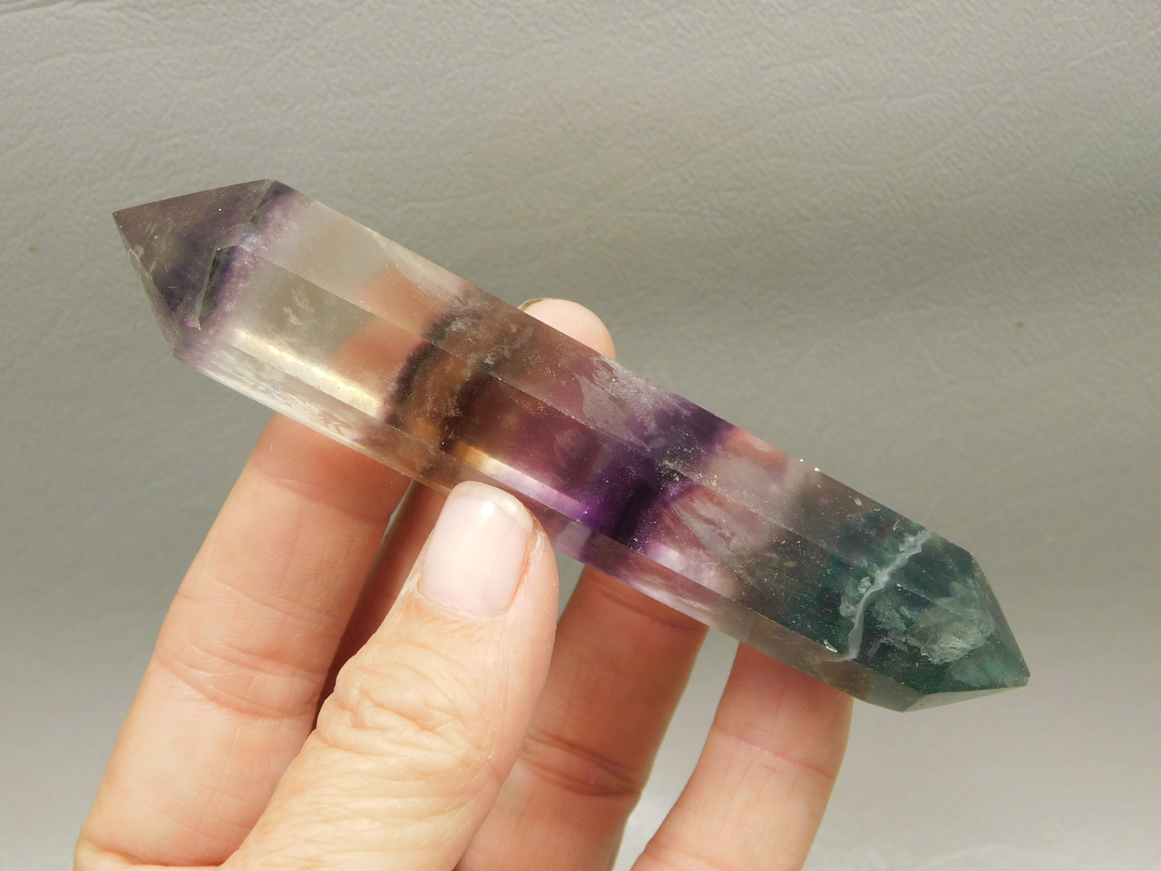 Fluorite Crystal Double Terminated Point 4.2 inch Wand #O10