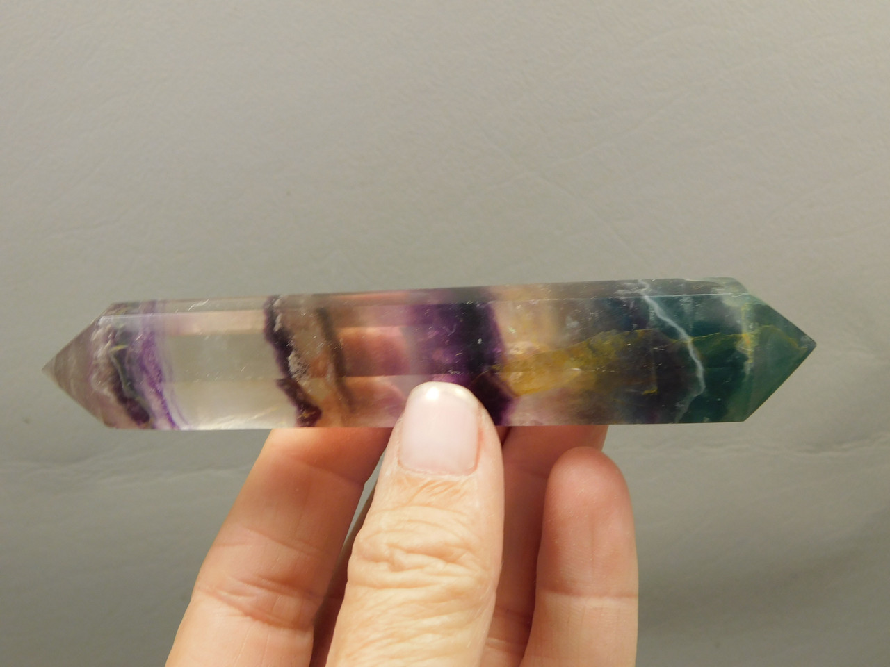 Fluorite Crystal Double Terminated Point 4.3 inch Wand #O18