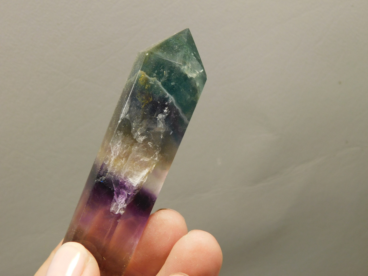 Fluorite Crystal Double Terminated Point 4.3 inch Wand #O18