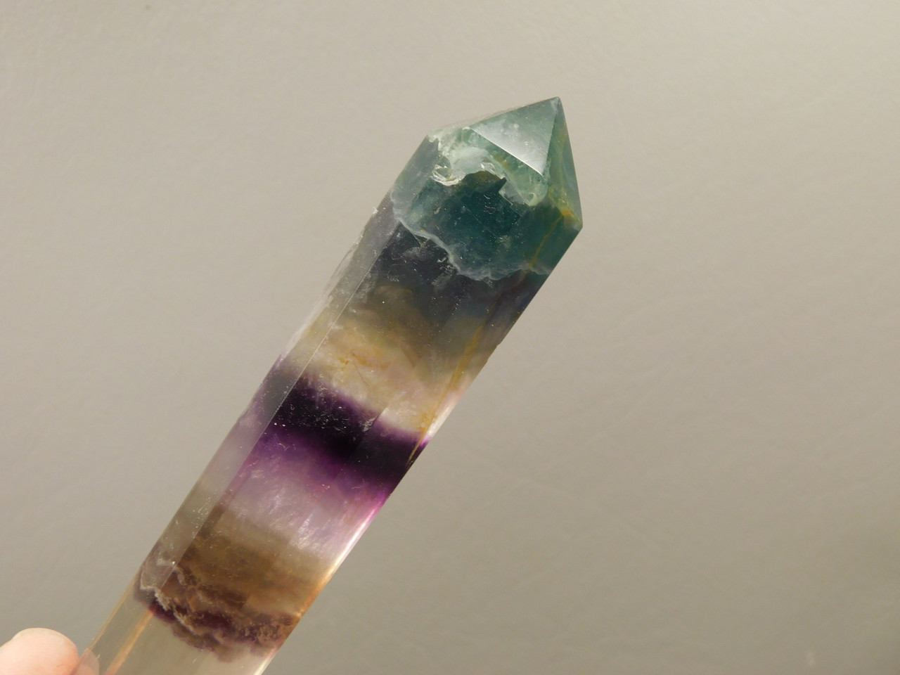 Fluorite Crystal Double Terminated Point 4.3 inch Wand #O18