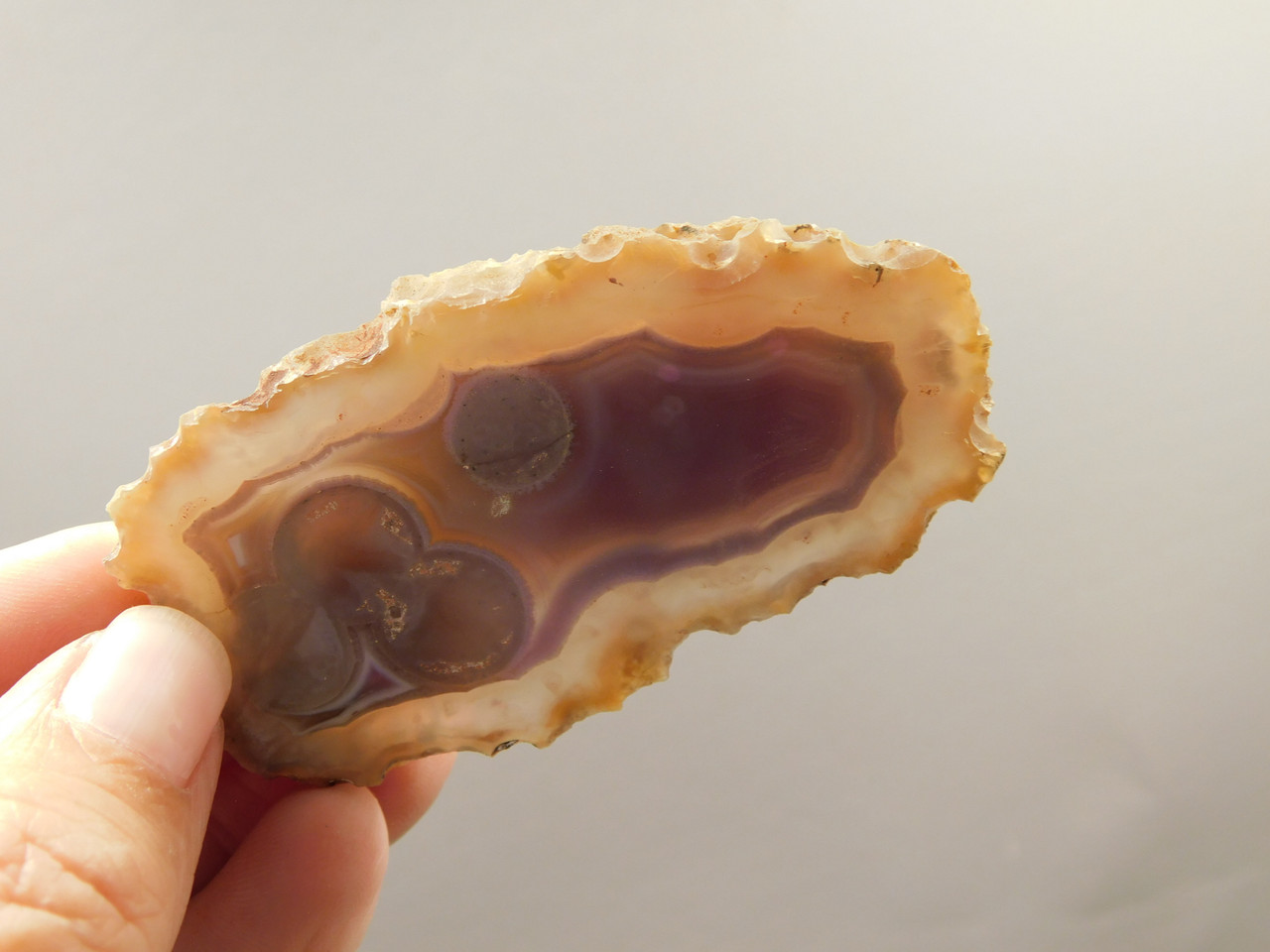 Laguna Agate Polished Stone Collector Banded Pink Rock #O21