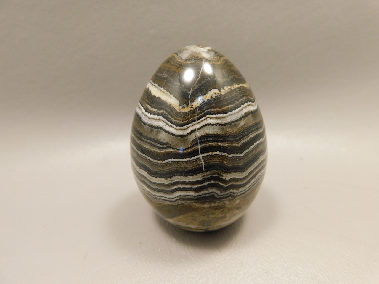 Spirit Stone Egg Yavapai Travertine 2.4 inch Carved Rock Arizona #O4