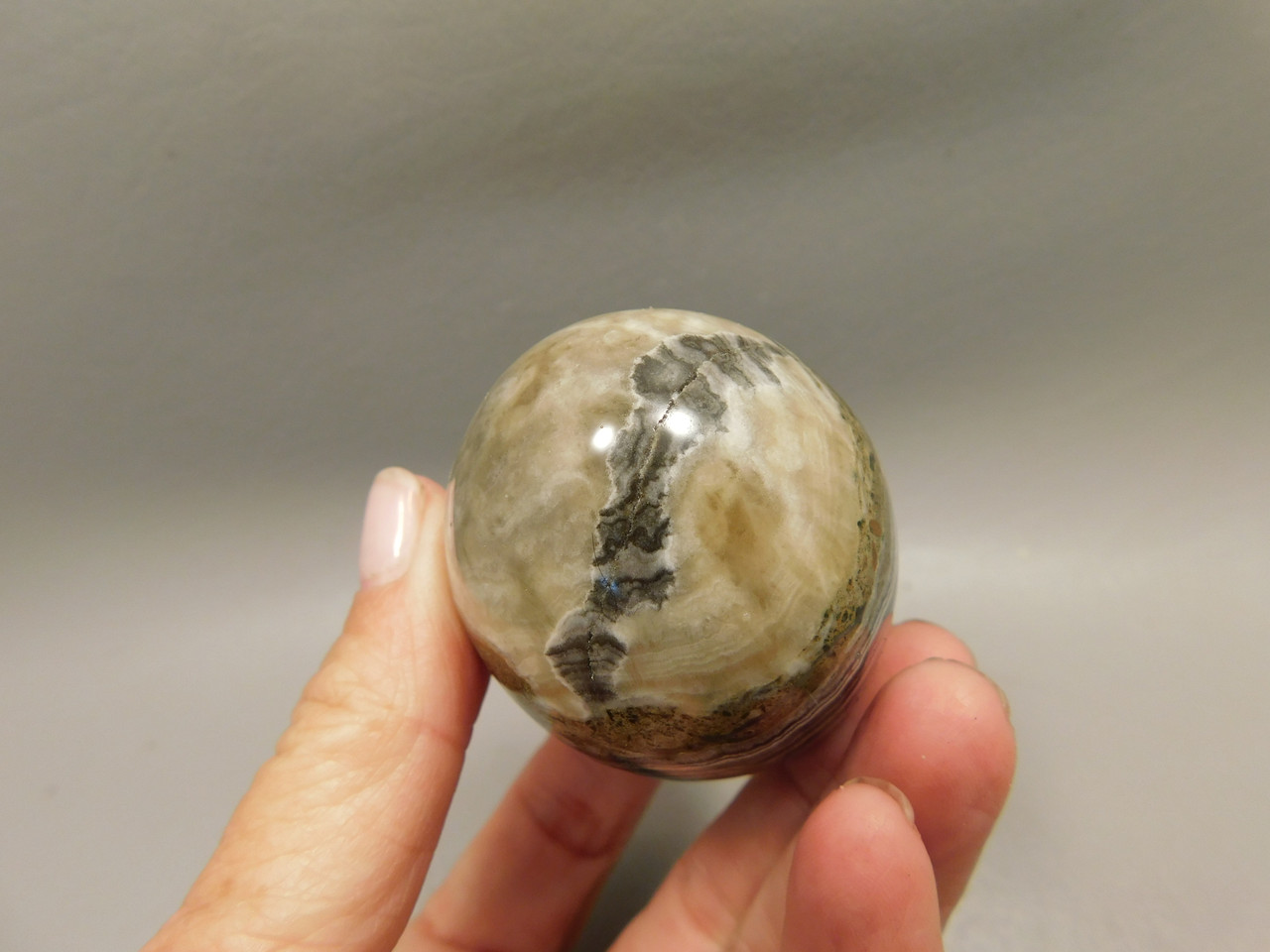 Spirit Stone Egg Yavapai Travertine 2.4 inch Carved Rock Arizona #O4