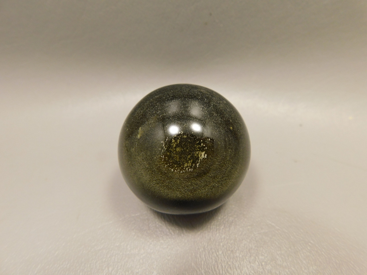 Gold Sheen Obsidian Sphere 1.7 inch Chatoyant 42 mm Stone Ball #Og8