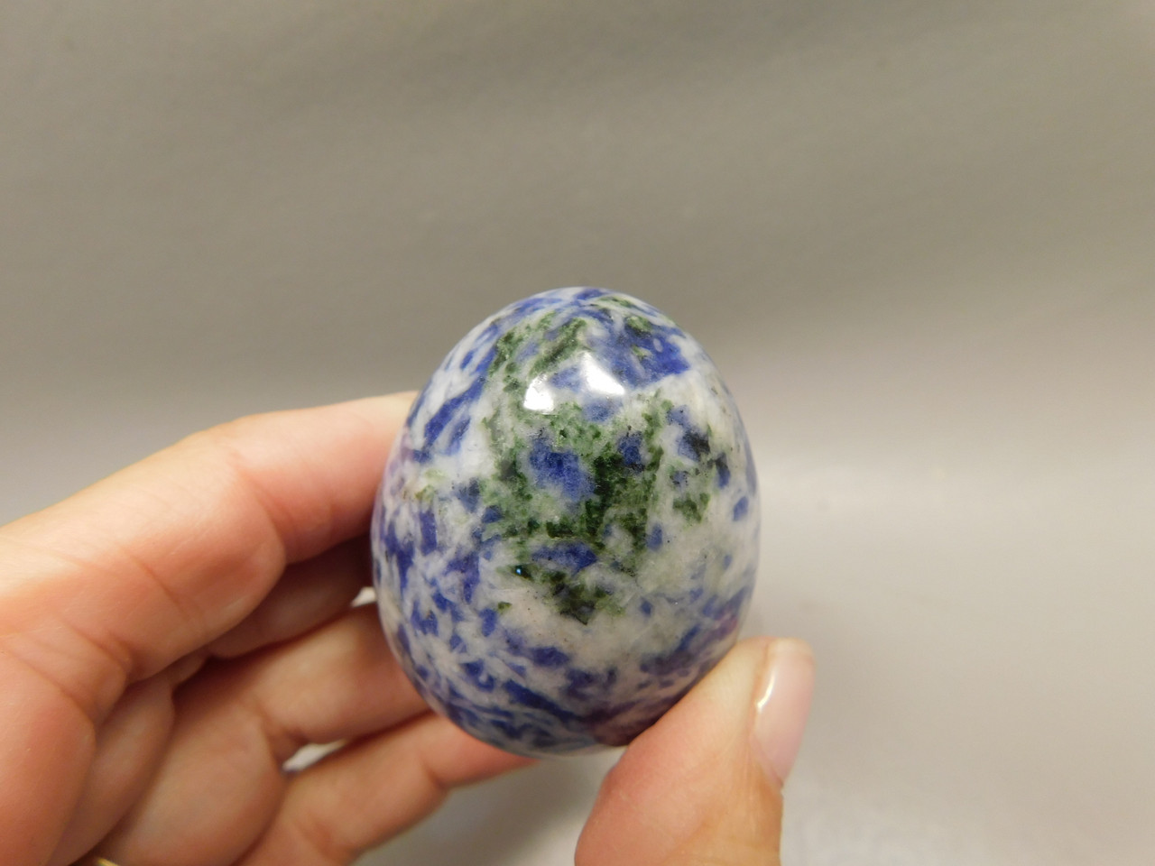 Sodalite Stone Egg 2 inch 50 mm Blue Gemstone Brazil #O10